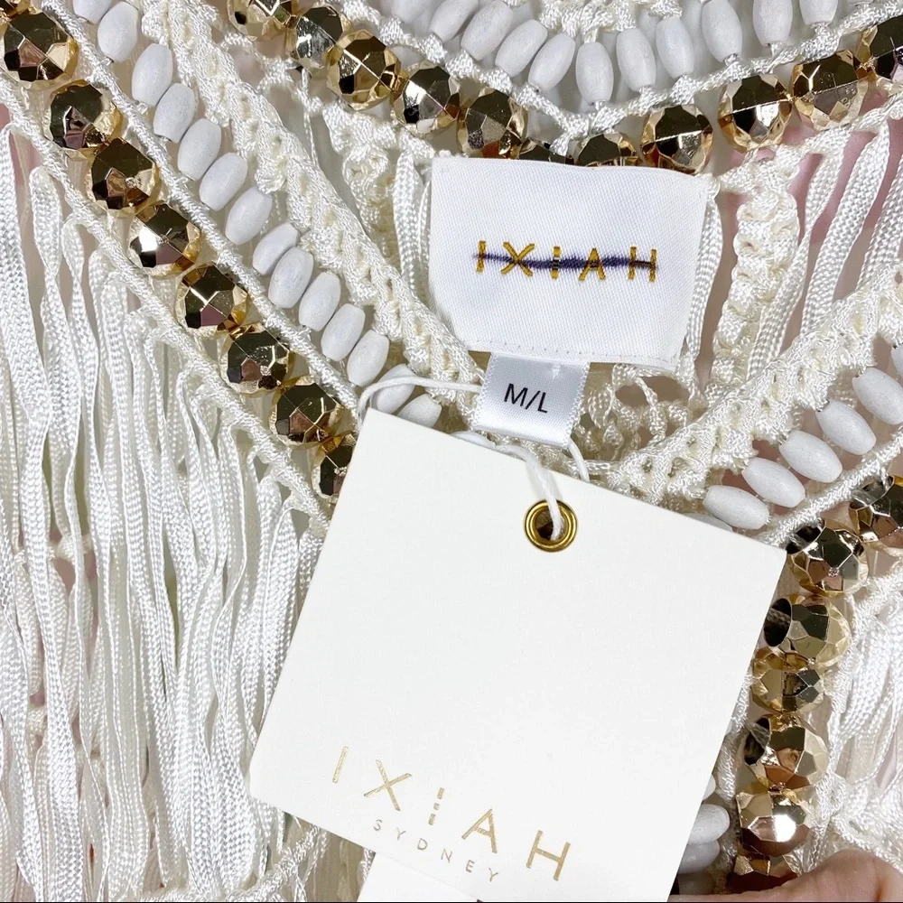 NEW Free People x IXIAH Sombre Crochet Macrame Mini Dress M L - Picture 13 of 15